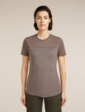 Women’s Merino Blend 125 Cool-Lite™ Sphere Short Sleeve T-Shirt Colour Block Porcini hthr/Porcini - 1