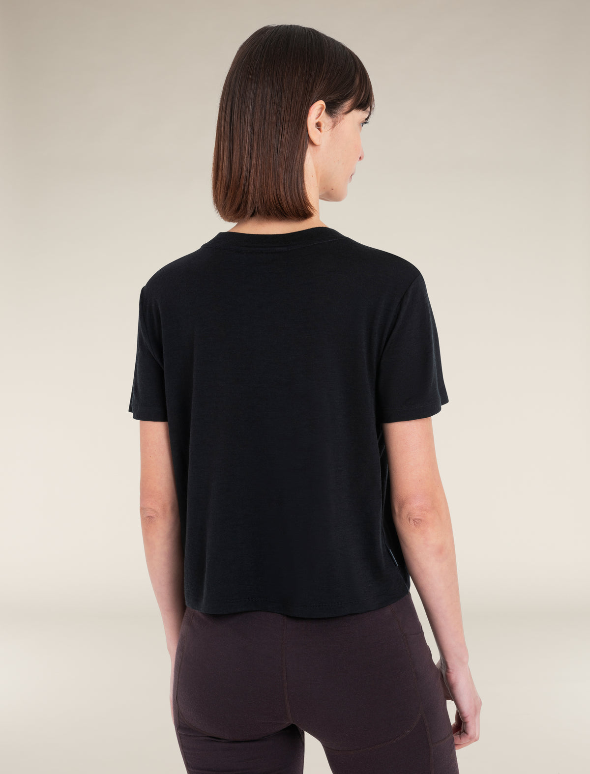 Women’s Merino 150 Tech Lite Short Sleeve Crop T-Shirt Black - 2