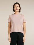 Women’s Merino 150 Tech Lite Short Sleeve Crop T-Shirt Pink quartz - 1