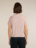 Women’s Merino 150 Tech Lite Short Sleeve Crop T-Shirt Pink quartz - 2