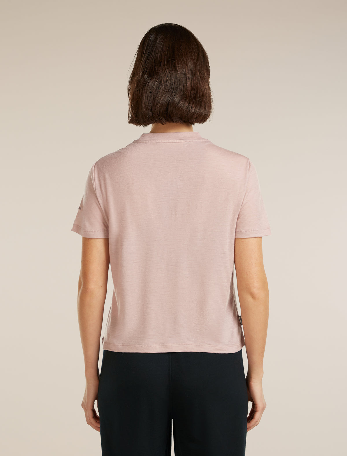 Women’s Merino 150 Tech Lite Short Sleeve Crop T-Shirt Pink quartz - 2
