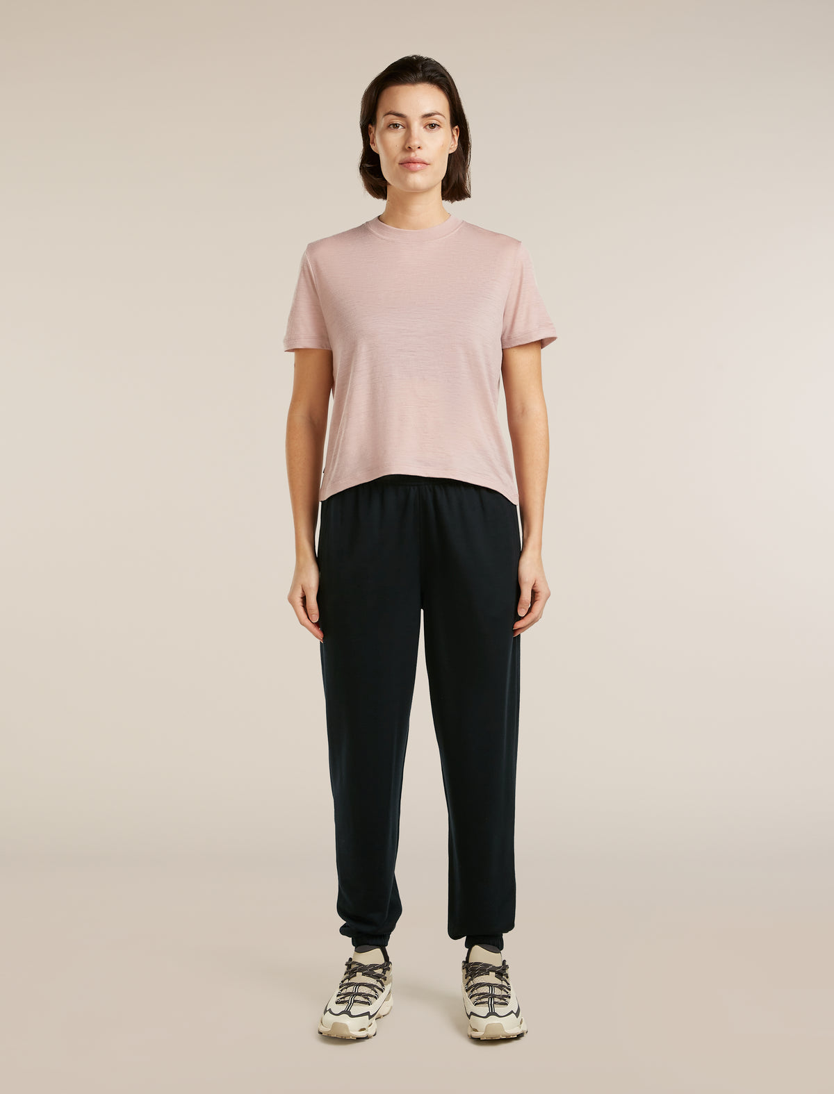 Women’s Merino 150 Tech Lite Short Sleeve Crop T-Shirt Pink quartz - 3