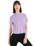 Women’s Merino 150 Tech Lite Short Sleeve Crop T-Shirt Purple Gaze - 1