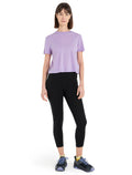 Women’s Merino 150 Tech Lite Short Sleeve Crop T-Shirt Purple Gaze - 3