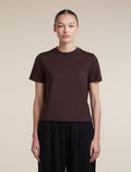icebreaker-apac Women's Merino 150 Tech Lite Short Sleeve Crop T Shirt Bittersweet Women - 1