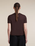 icebreaker-apac Women's Merino 150 Tech Lite Short Sleeve Crop T Shirt Bittersweet Women - 2