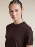 icebreaker-apac Women's Merino 150 Tech Lite Short Sleeve Crop T Shirt Bittersweet Women - 7