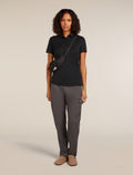 Women’s Merino 150 Tech Lite Short Sleeve Polo Black - 4