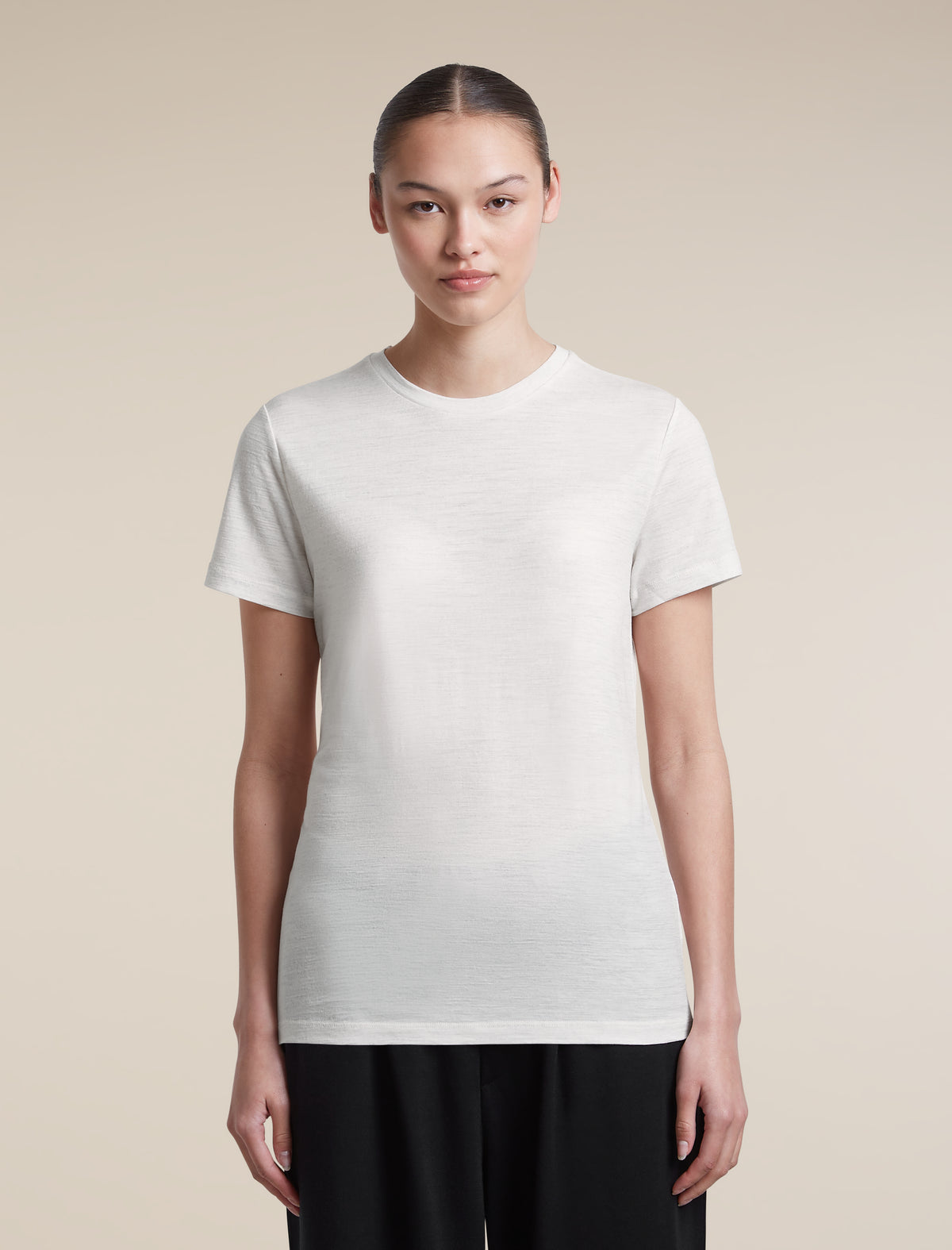 Women's Merino 150 Tech Lite Short Sleeve T Shirt Ecru Heather - 1