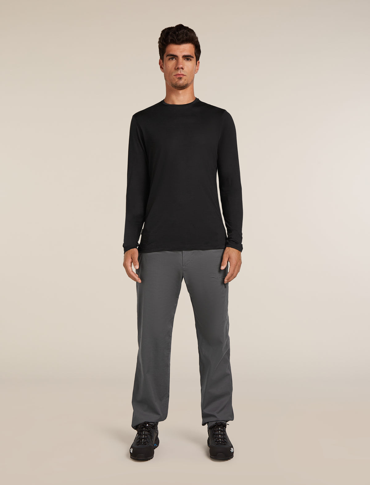 Men’s Merino Blend 125 Cool-Lite™ Sphere Long Sleeve T-Shirt Black - 3