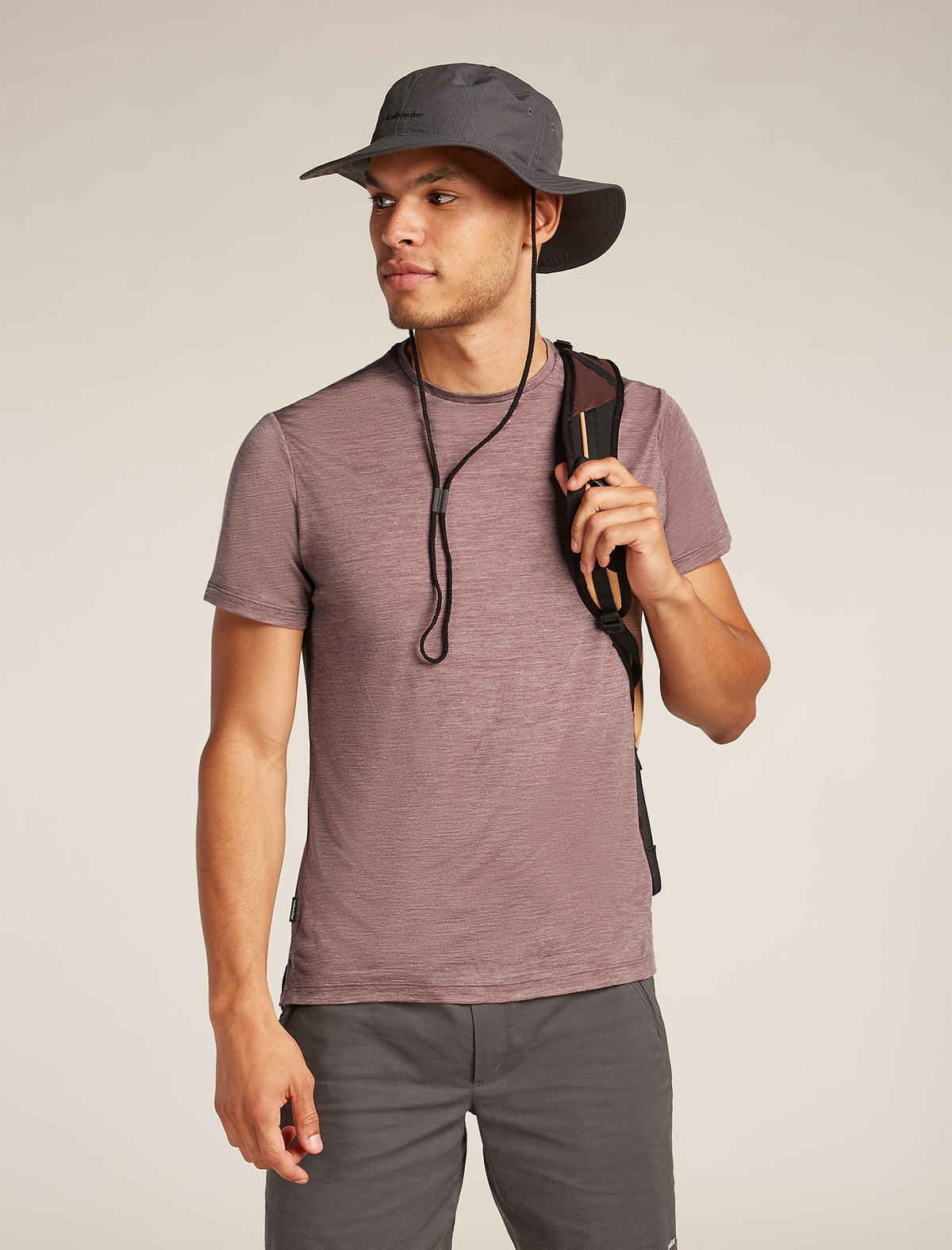 Men’s Merino Blend 125 Cool-Lite™ Sphere Short Sleeve T-Shirt Carob heather - 4