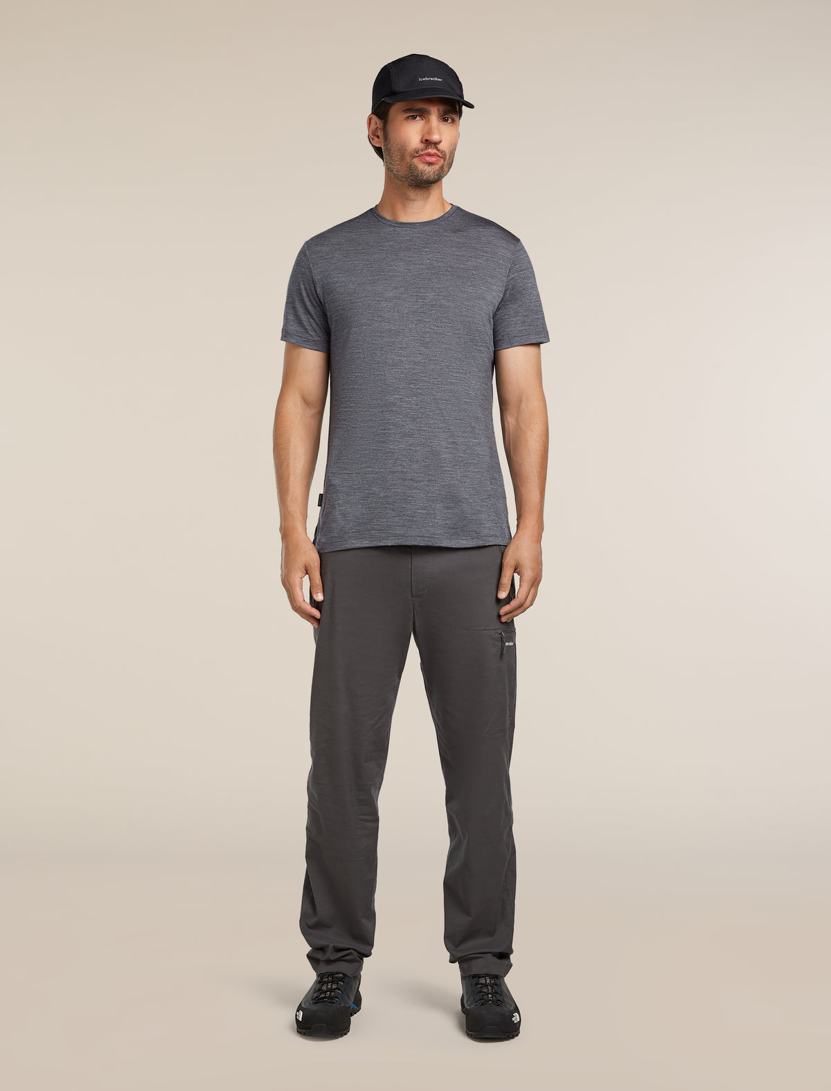 Men’s Merino Blend 125 Cool-Lite™ Sphere Short Sleeve T-Shirt Midnight Navy Heather - 4