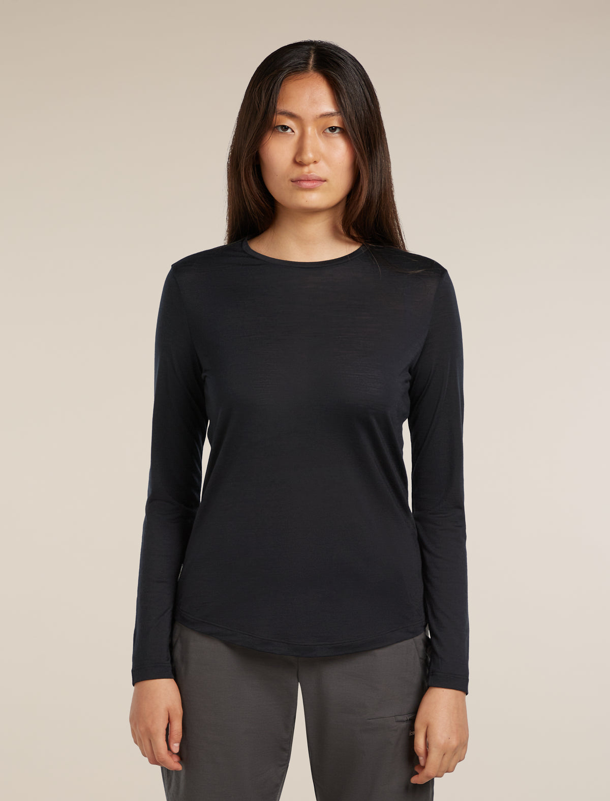 Women’s Merino Blend 125 Cool-Lite™ Sphere Long Sleeve T-Shirt Black - 1