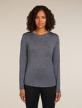 Women’s Merino Blend 125 Cool-Lite™ Sphere Long Sleeve T-Shirt Midnight Navy Heather - 1