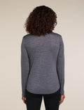 Women’s Merino Blend 125 Cool-Lite™ Sphere Long Sleeve T-Shirt Midnight Navy Heather - 2