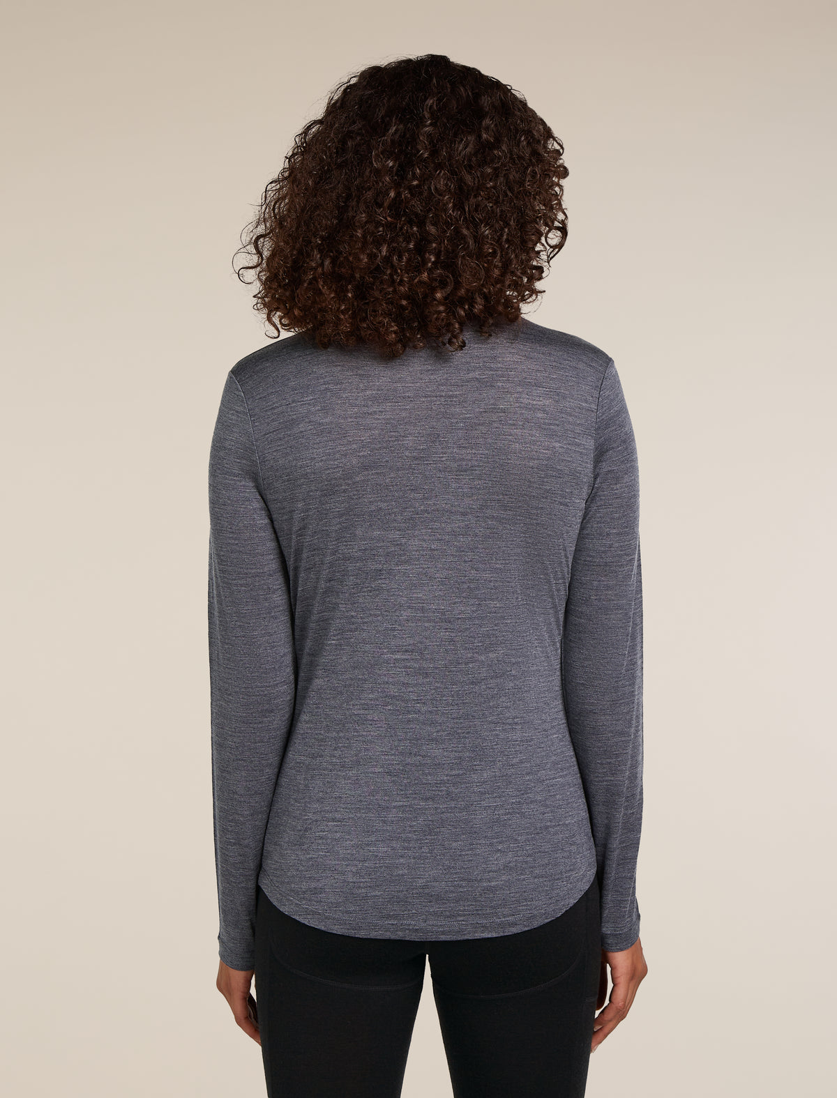 Women’s Merino Blend 125 Cool-Lite™ Sphere Long Sleeve T-Shirt Midnight Navy Heather - 2