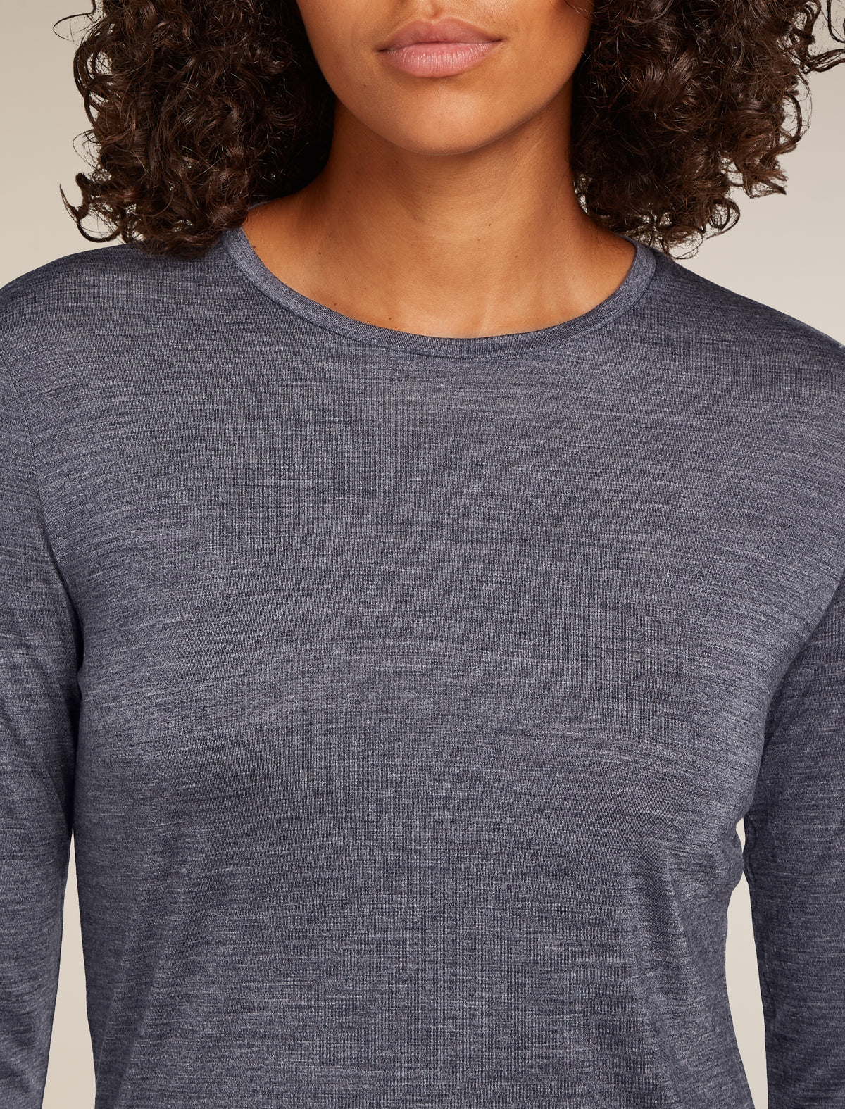 Women’s Merino Blend 125 Cool-Lite™ Sphere Long Sleeve T-Shirt Midnight Navy Heather - 6