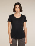 Women’s Merino Blend 125 Cool-Lite™ Sphere Short Sleeve Scoop T-Shirt Black - 1