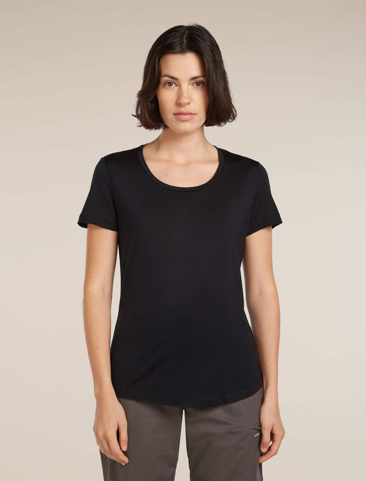 Women’s Merino Blend 125 Cool-Lite™ Sphere Short Sleeve Scoop T-Shirt Black - 1