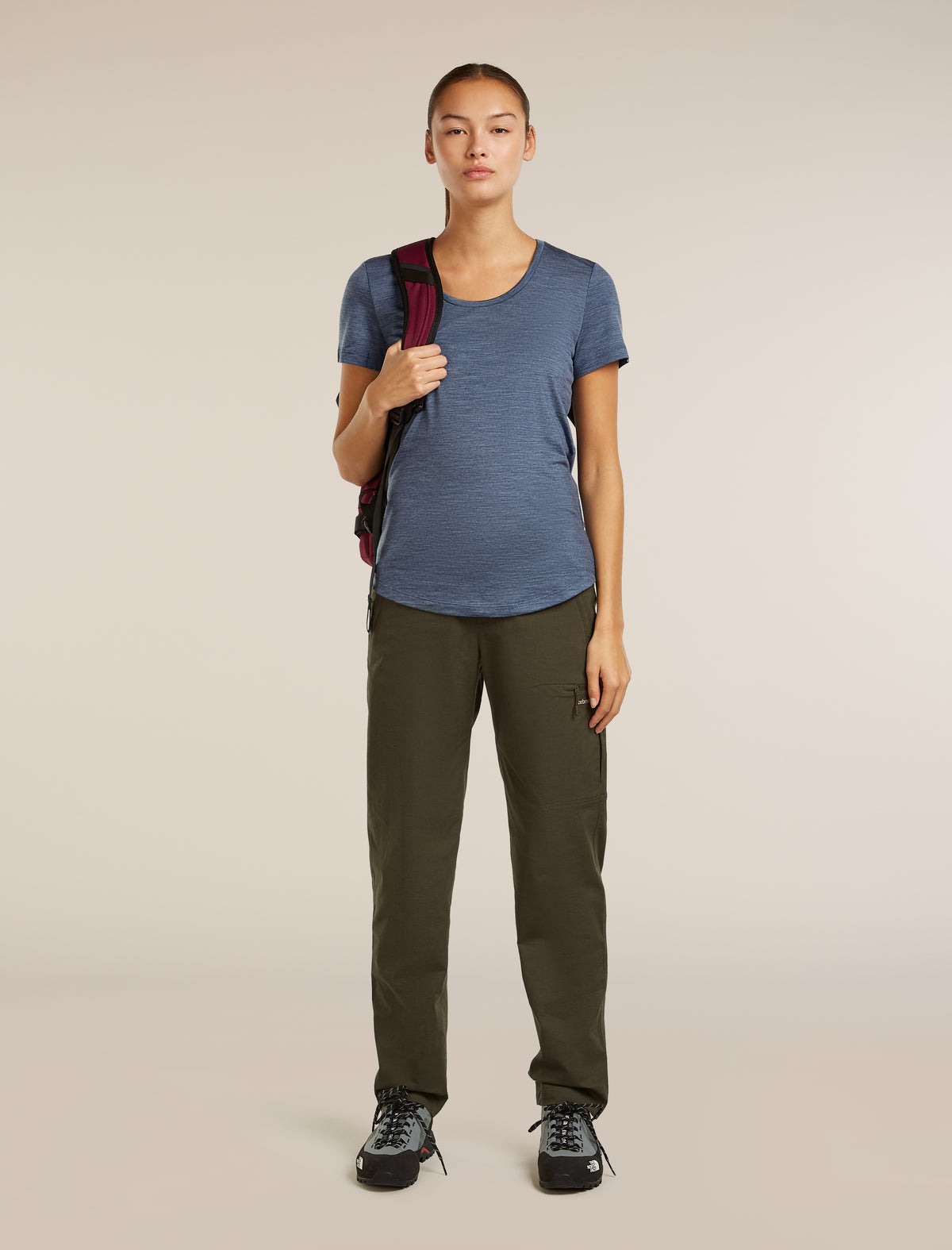 Women’s Merino Blend 125 Cool-Lite™ Sphere Short Sleeve Scoop T-Shirt Dawn Heather - 4