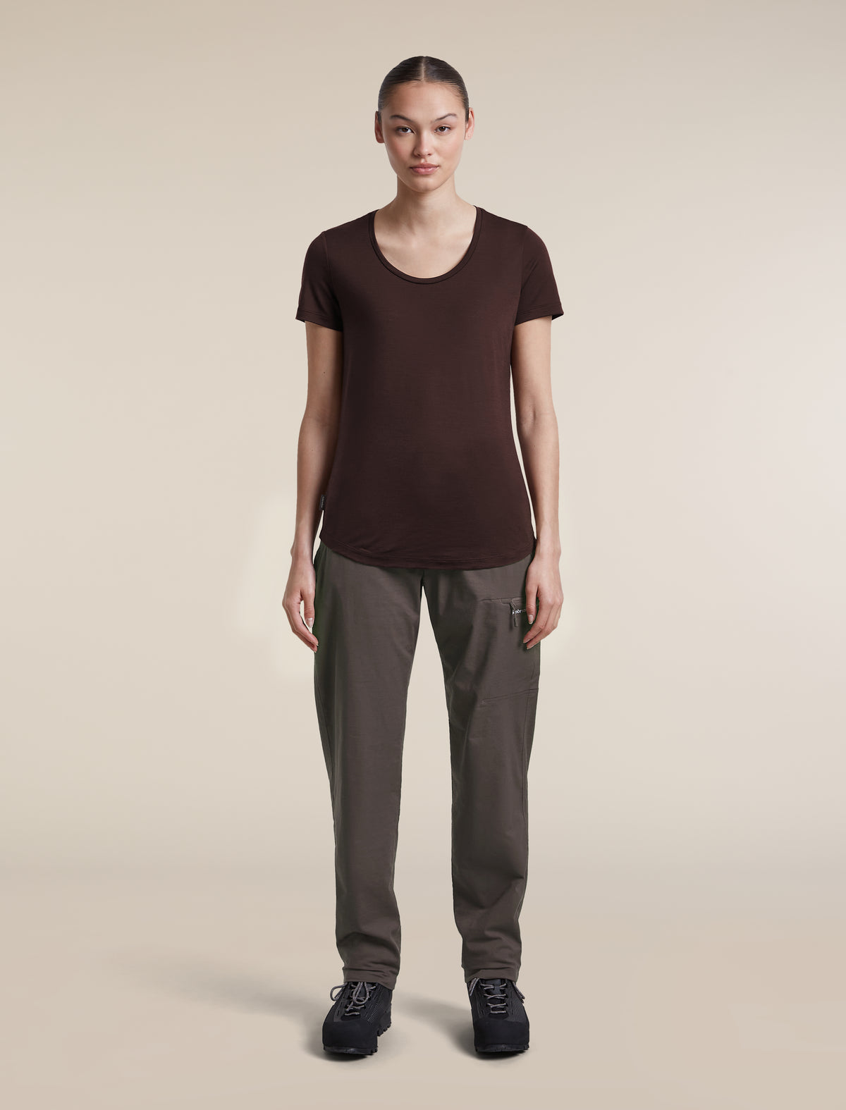 Women's Merino Blend 125 Cool-Lite™ Sphere Short Sleeve Scoop T Shirt Bittersweet - 3