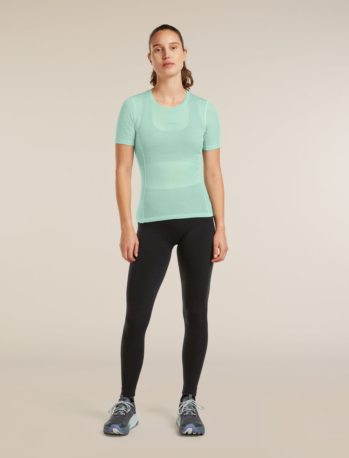 Women's Merino Blend 75 Cool-Lite™ Featherlight™ Short Sleeve Crewe Mint - 3