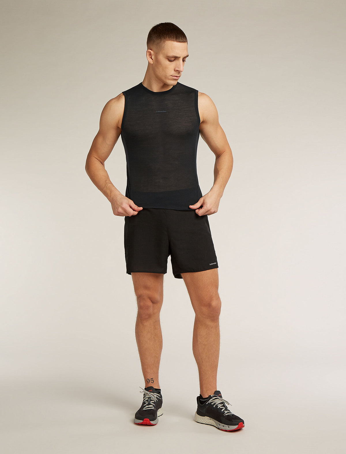 Men’s Merino Blend 75 Cool-Lite™ Featherlight™ Tank Black - 3