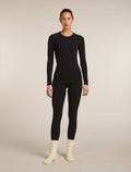 Women’s Merino Blend 260 ZoneKnit™ Seamless Long Sleeve Crew Thermal Top Black - 10
