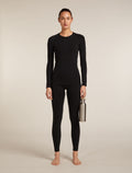 Women’s Merino Blend 260 ZoneKnit™ Seamless Long Sleeve Crew Thermal Top Black - 4