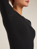 Women’s Merino Blend 260 ZoneKnit™ Seamless Long Sleeve Crew Thermal Top Black - 8