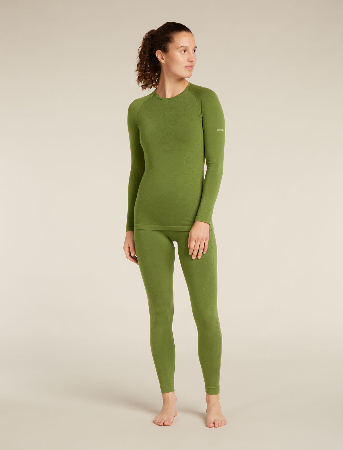 Women’s Merino Blend 260 ZoneKnit™ Seamless Long Sleeve Crew Thermal Top Sphagnum - 3