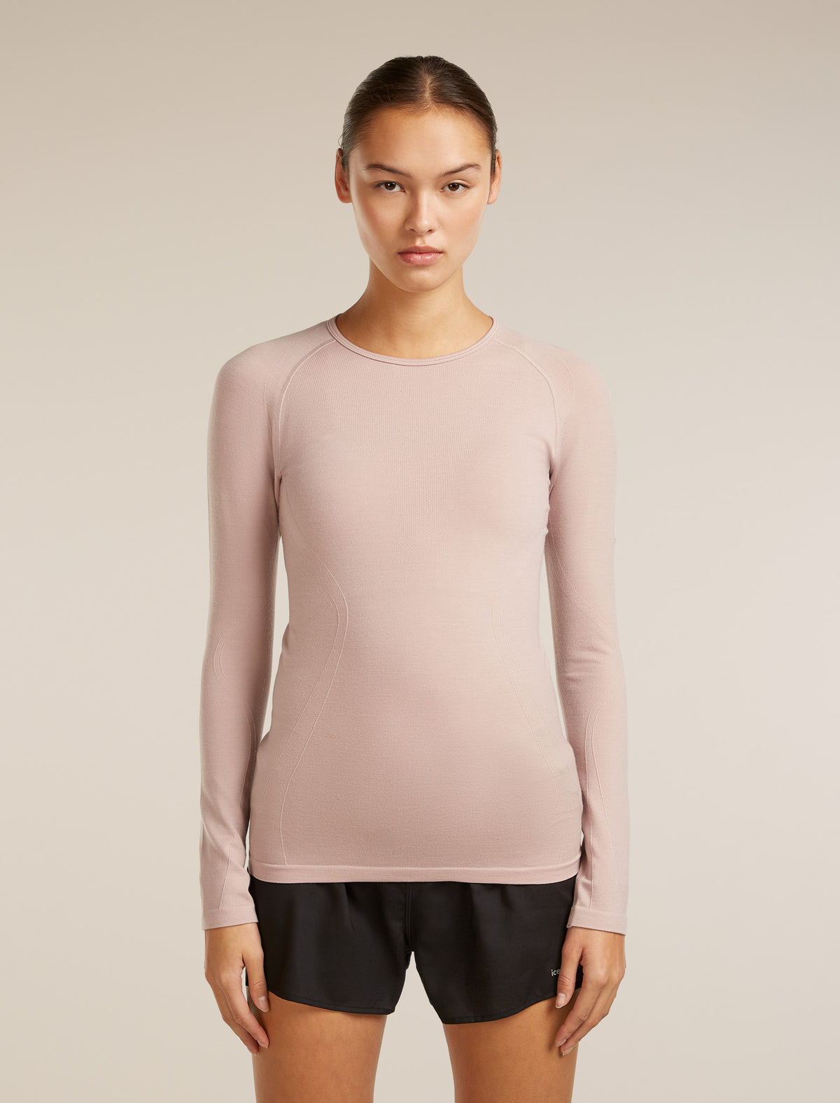 Women’s Merino Blend 260 Zoneknit™ Seamless Long Sleeve Crewe Pink quartz - 1