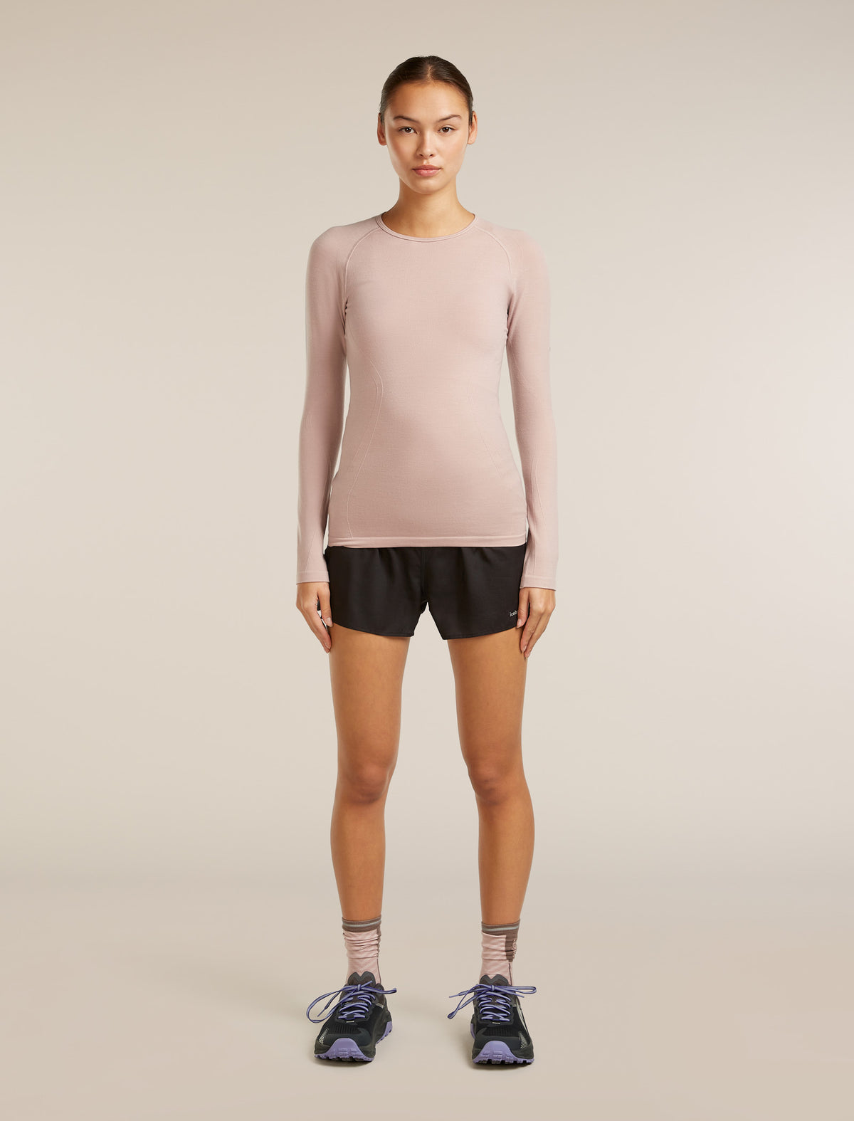 Women’s Merino Blend 260 Zoneknit™ Seamless Long Sleeve Crewe Pink quartz - 3