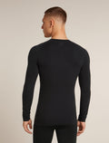 Men’s Merino Blend 260 ZoneKnit™ Seamless  Long Sleeve Crew Thermal Top Black - 2
