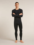 Men’s Merino Blend 260 ZoneKnit™ Seamless  Long Sleeve Crew Thermal Top Black - 3