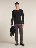 Men’s Merino Blend 260 ZoneKnit™ Seamless  Long Sleeve Crew Thermal Top Black - 4
