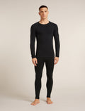 Men’s Merino Blend 260 ZoneKnit™ Seamless  Long Sleeve Crew Thermal Top Black - 7