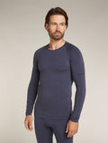 Men’s Merino Blend 260 ZoneKnit™ Seamless  Long Sleeve Crew Thermal Top Graphite - 1