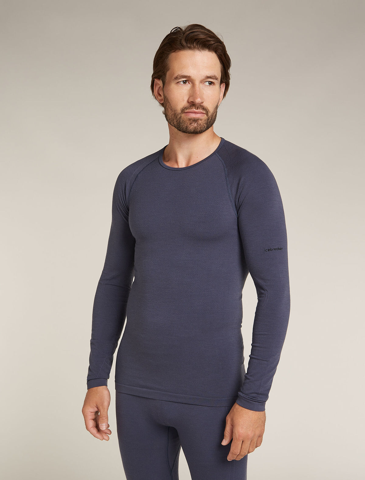 Men’s Merino Blend 260 ZoneKnit™ Seamless  Long Sleeve Crew Thermal Top Graphite - 1