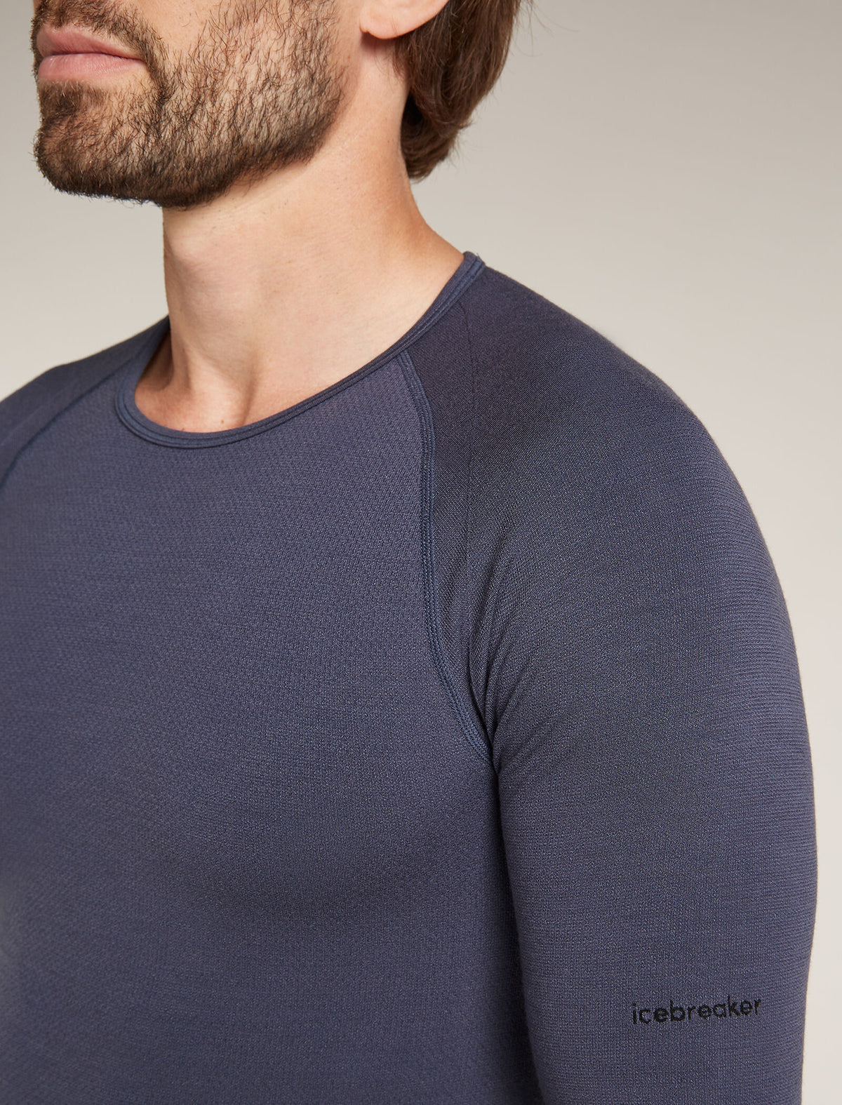 Men’s Merino Blend 260 ZoneKnit™ Seamless  Long Sleeve Crew Thermal Top Graphite - 6
