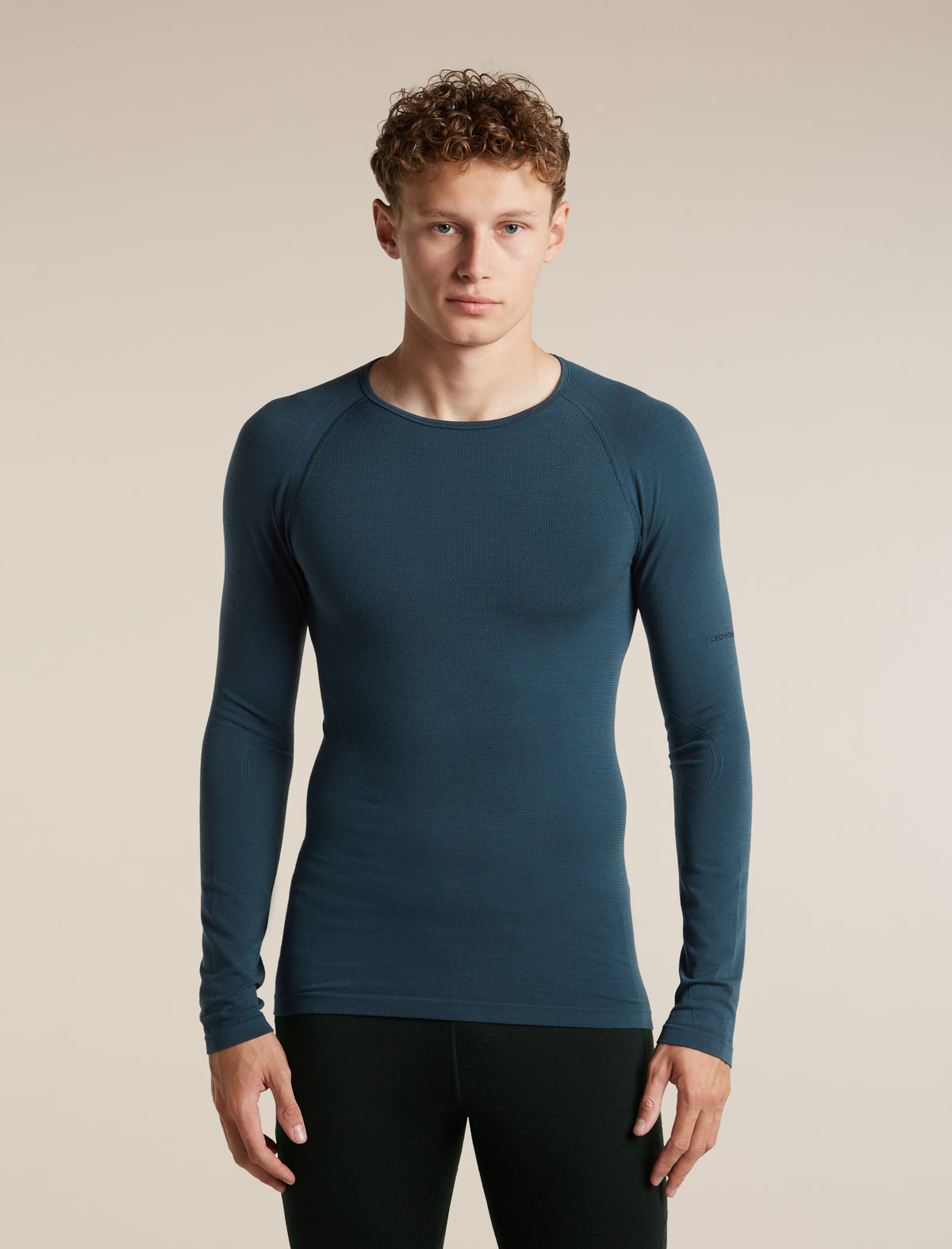 Men's Merino Blend 260 ZoneKnit™ Seamless Long Sleeve Crewe Thermal Top Abyss - 1