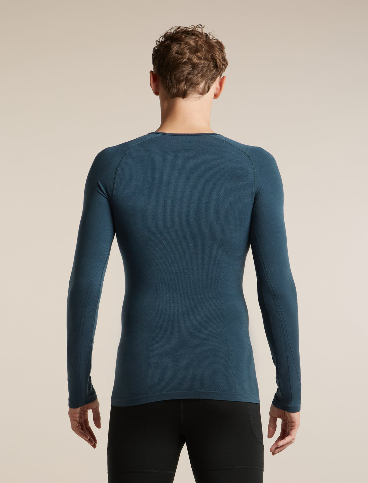 Men's Merino Blend 260 ZoneKnit™ Seamless Long Sleeve Crewe Thermal Top Abyss - 2