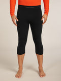 Men’s Merino Blend 260 ZoneKnit™ Seamless 18" 3/4 Tights Black - 1