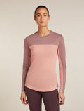 Women’s Merino Blend 125 Cool-Lite™ Sphere Long Sleeve T-Shirt Colour Block Blush/Summit - 1