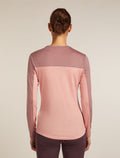 Women’s Merino Blend 125 Cool-Lite™ Sphere Long Sleeve T-Shirt Colour Block Blush/Summit - 2