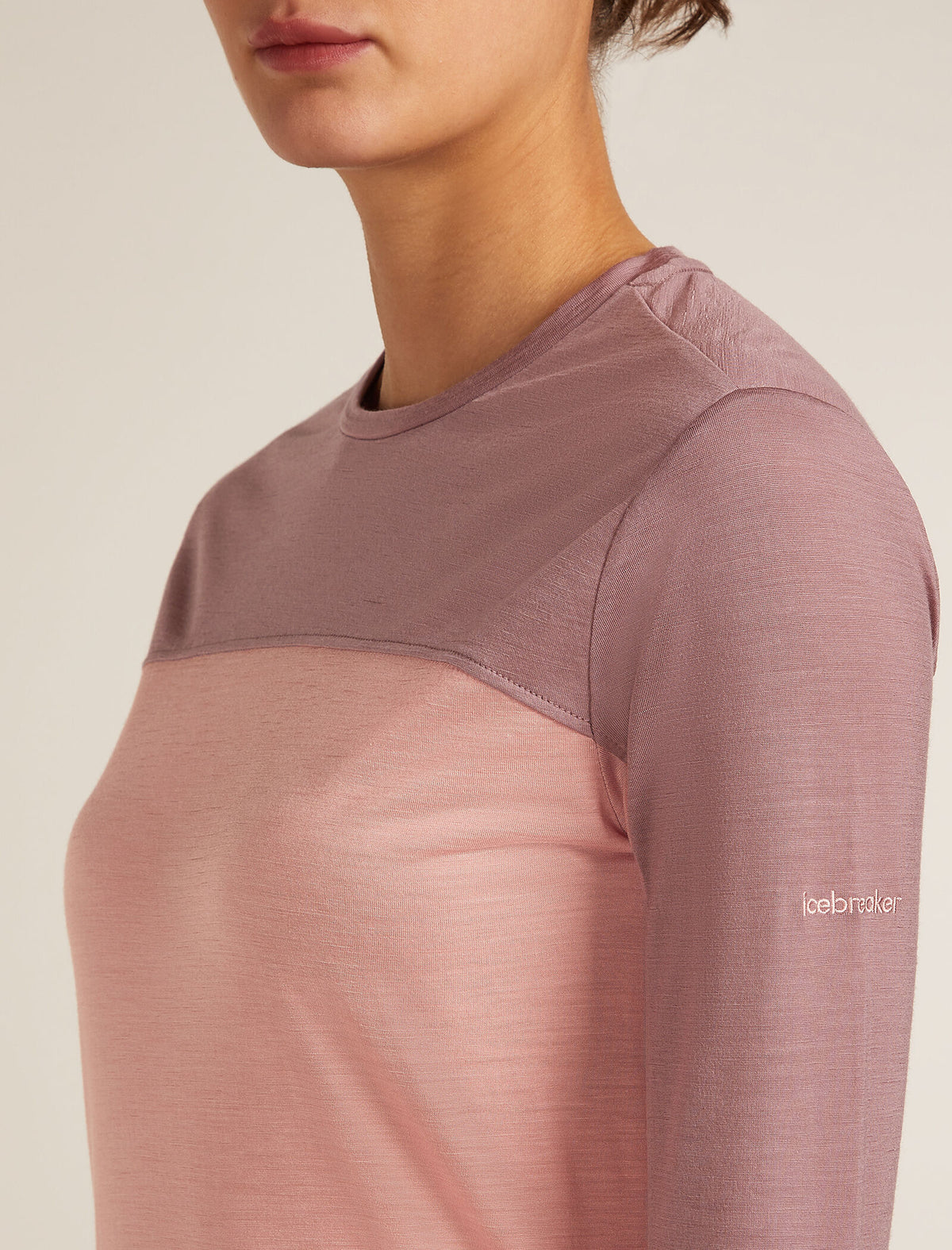 Women’s Merino Blend 125 Cool-Lite™ Sphere Long Sleeve T-Shirt Colour Block Blush/Summit - 5