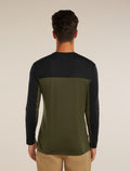 Men’s Merino Blend 125 Cool-Lite™ Sphere Long Sleeve T-Shirt Colour Block Dk loden/Black - 2