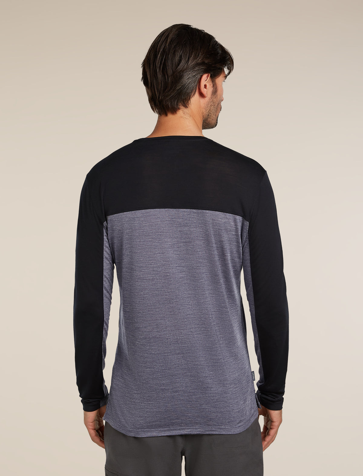 Men’s Merino Blend 125 Cool-Lite™ Sphere Long Sleeve T-Shirt Colour Block Graphite Heather - 2