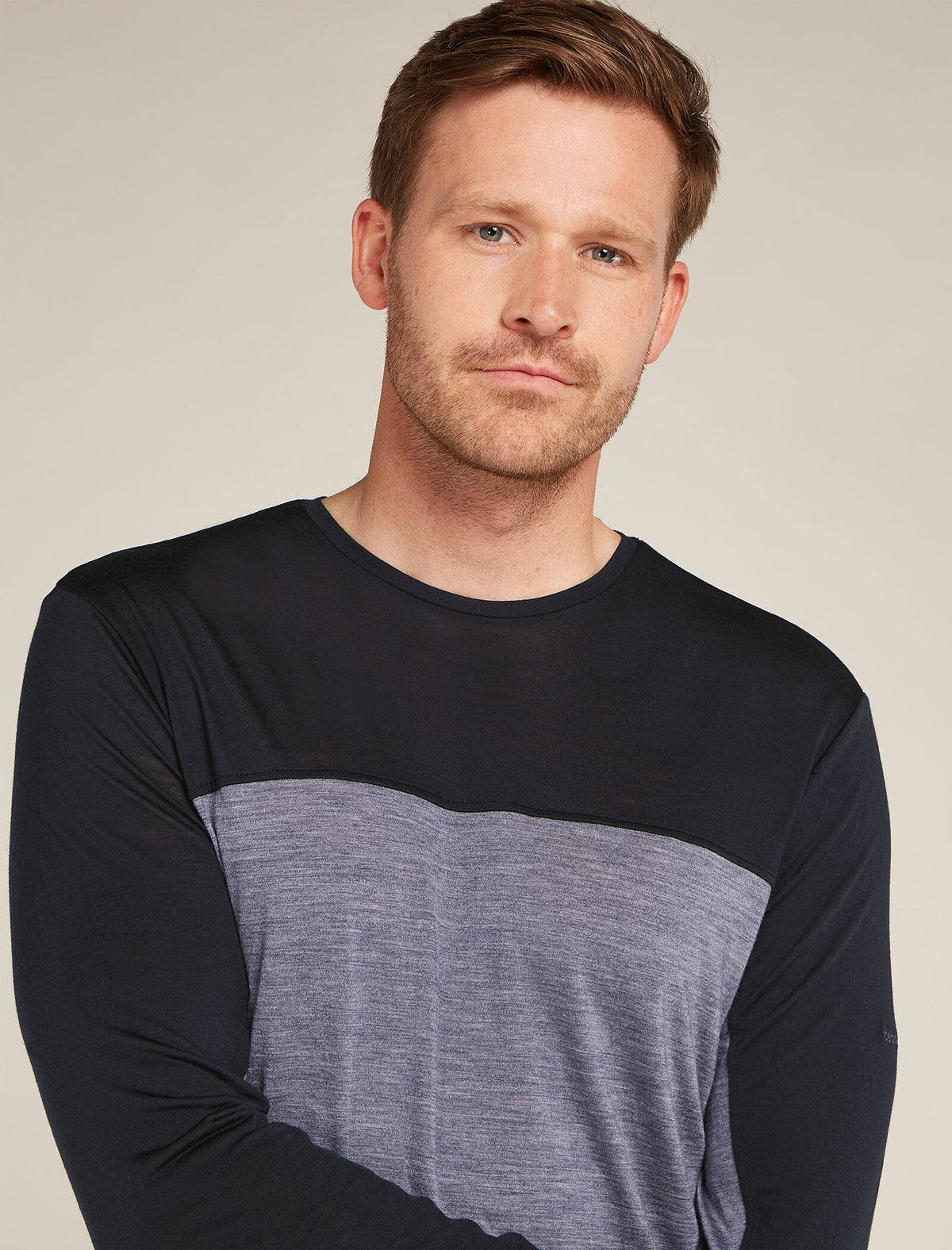 Men’s Merino Blend 125 Cool-Lite™ Sphere Long Sleeve T-Shirt Colour Block Graphite Heather - 5