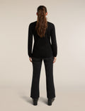 Women's Merino 400 RealFleece™  Descender Long Sleeve Zip Black - 7
